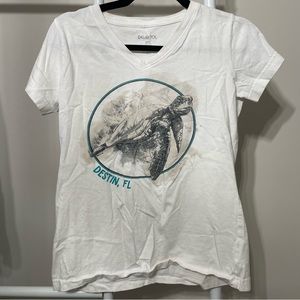 White Turtle Graphic T-Shirt